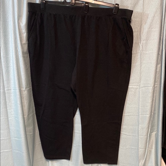 Terra & Sky size 5X Black pull on stretch Pants comfy curvy soft casual dressy - Picture 1 of 4